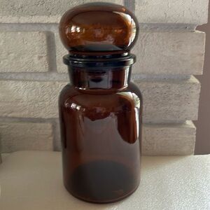 Vintage Amber Apothecary Jar